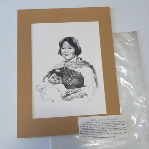 Vintage 70s Vera Louise Drysdale mother and child artwork 8"x10" print - Picture 1 of 6